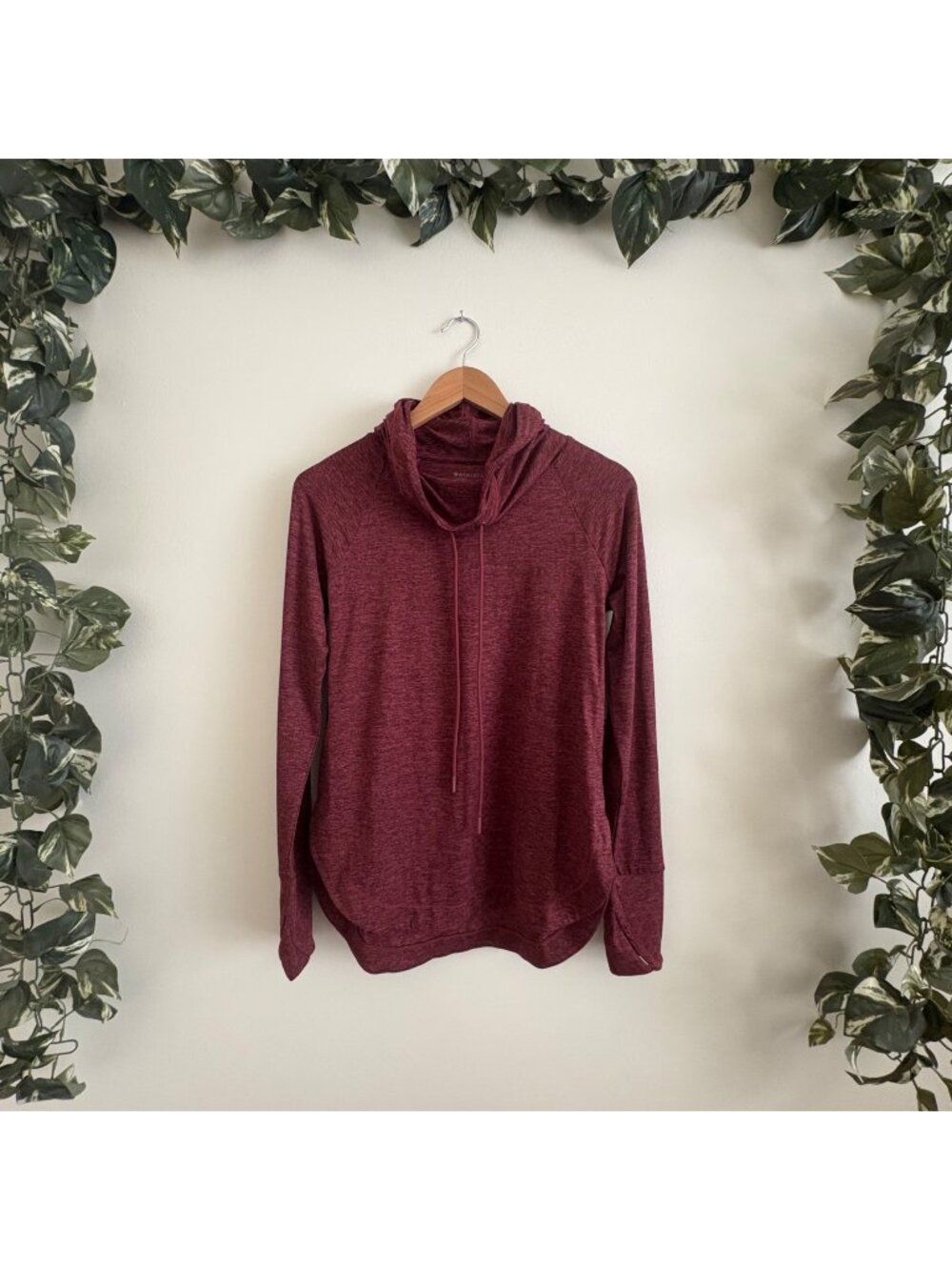 Athleta Athletic Uptempo Pullover Hoodie Heathered Maroon NWT Women’s Size XS